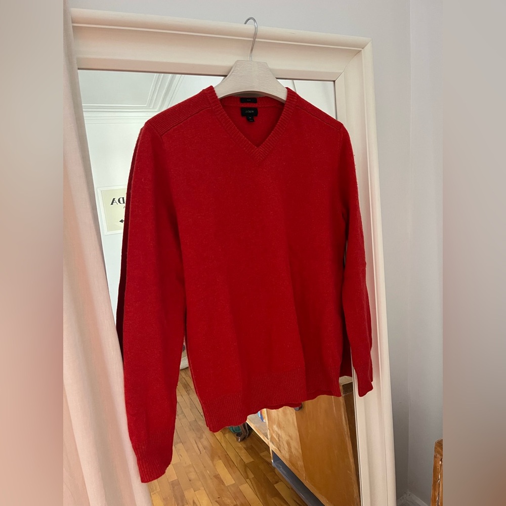 J.crew v-neck merino knit sweater